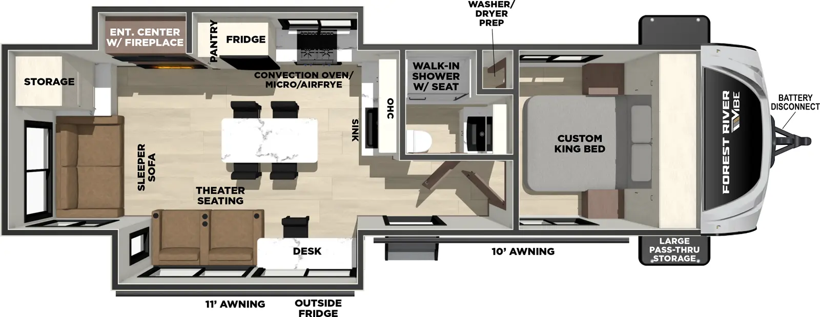 Vibe 2800RL Floorplan
